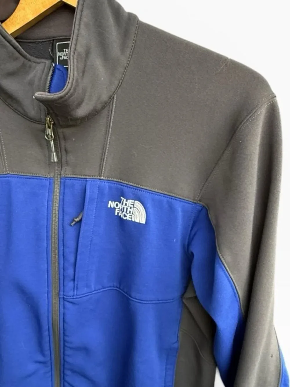 The North Face Jacket Men’s Medium Blue Fleece Full Zip Outdoor Work